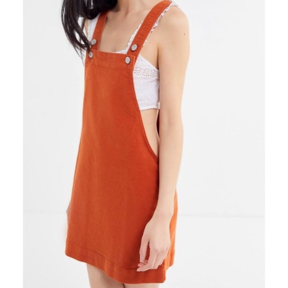 Urban Outfitters BDG Orange Overall Mini Dress